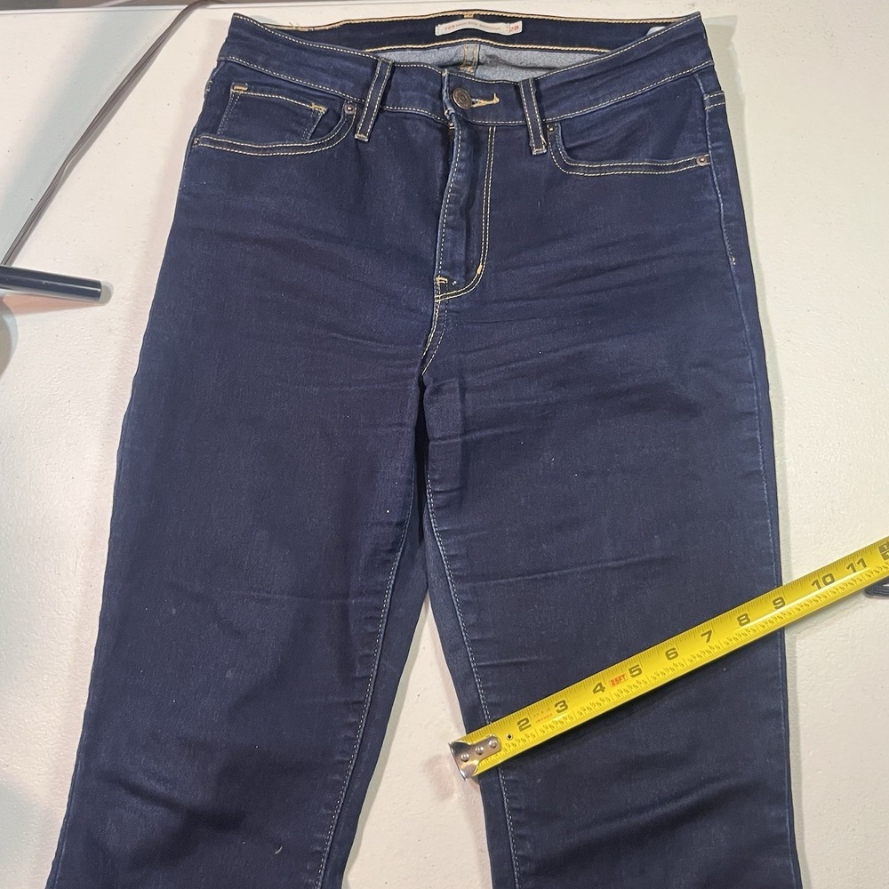 Levis 725 Jeans Womens 28x32 Blue High Rise Bootcut Stretch Workwear Grunge EUC - Picture 4 of 9